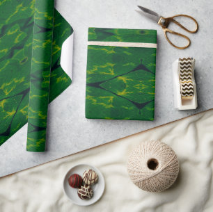 Papier Cadeau Lucky Wrap Green Irlandais Clover Motif No6