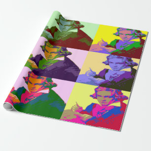 Papier Cadeau Ludwig Van Beethoven Pop Art