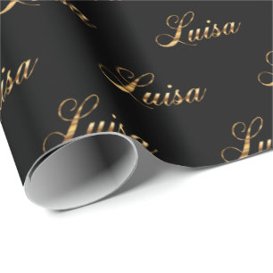 Papier Cadeau Luisa gold Design Lettering