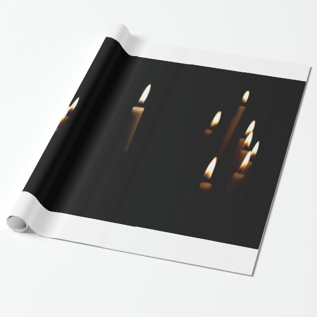 Papier Cadeau Lumière de bougie (Déroulé)