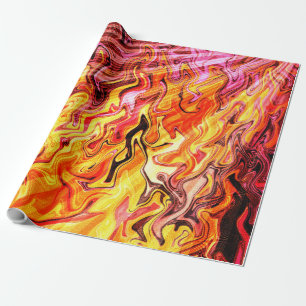 Papier Cadeau Lumière du soleil à travers les flammes.....
