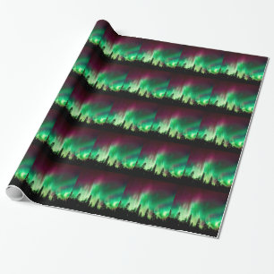 Papier Cadeau Lumière nord d'Aurora borealis