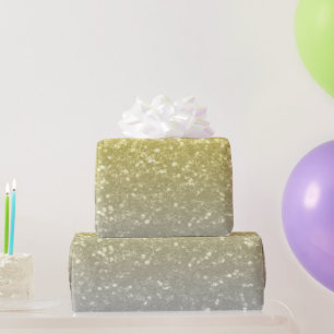 Papier Cadeau Lumière or argent gris ombre faux étincelles