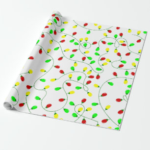 Papier Cadeau lumières d'arbre de noël