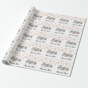 Papier Cadeau Lumières de cuivre de parties scintillantes