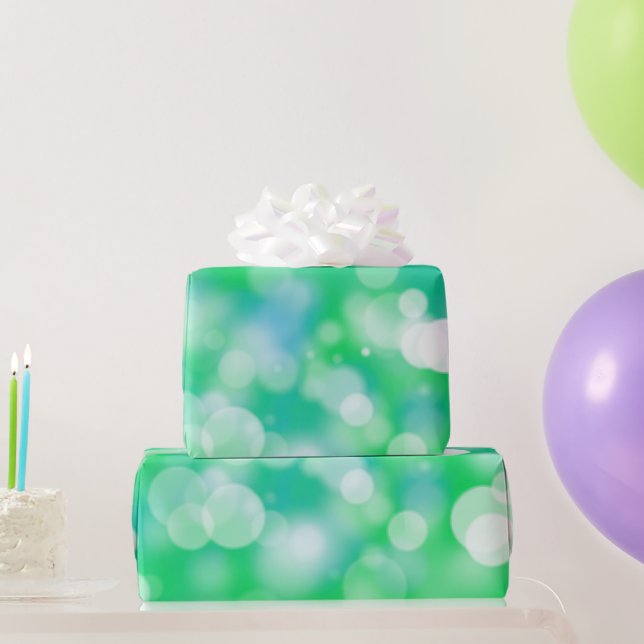 Papier Cadeau Lumières de la fête de Bokeh (Cadeaux de fête)