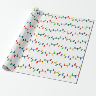 Papier Cadeau Lumières de Noël de scintillement