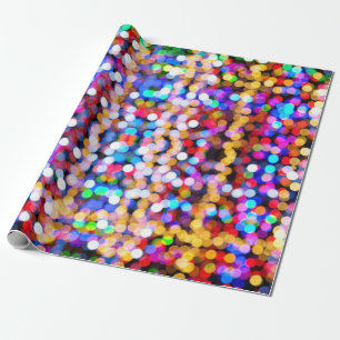 Papier Cadeau Lumières de Noël floues