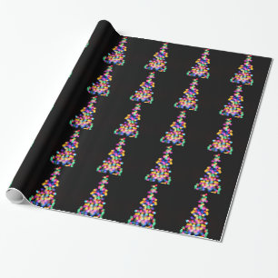 Papier Cadeau Lumières de Noël floues