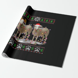 Papier Cadeau Lumières des arbres de Noël des moutons | Cadeau a