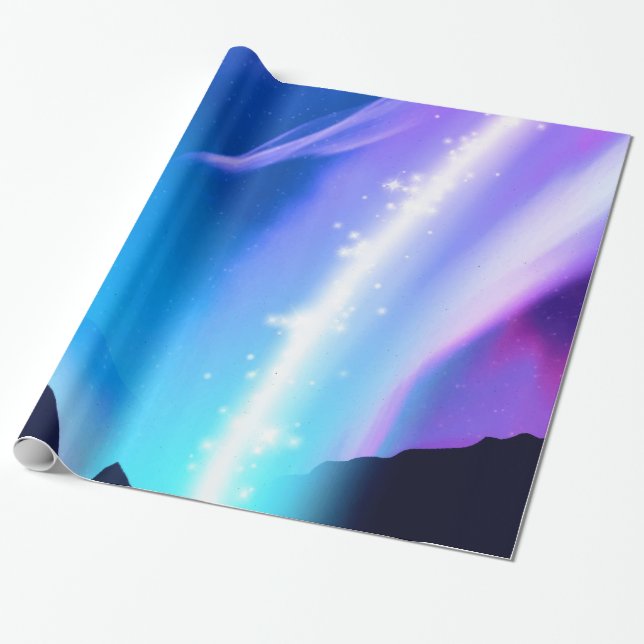 Papier Cadeau Lumières du Nord (Déroulé)