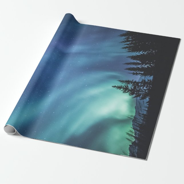 Papier Cadeau Lumières du Nord (Déroulé)