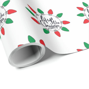 Papier Cadeau Luminosité comme Noël