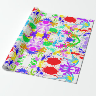 Papier Cadeau Luminosité de néon dans la peinture foncée