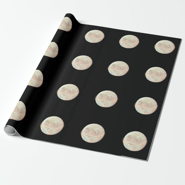 Papier Cadeau Lune (Déroulé)