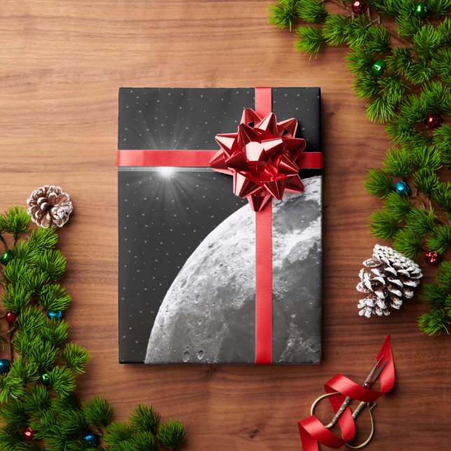 Papier Cadeau Lune au-dessus de l'océan (Cadeau de vacances)