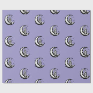 Papier Cadeau Lune éclairée aux chandelles