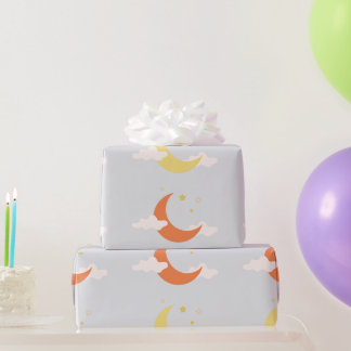 Papier Cadeau Lune et étoiles