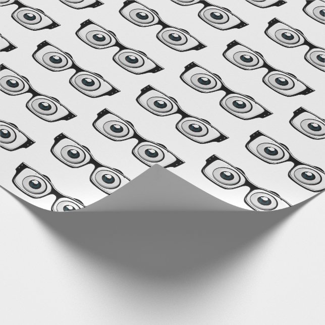 Papier Cadeau lunettes à cadre noir avec lunettes (Coin)
