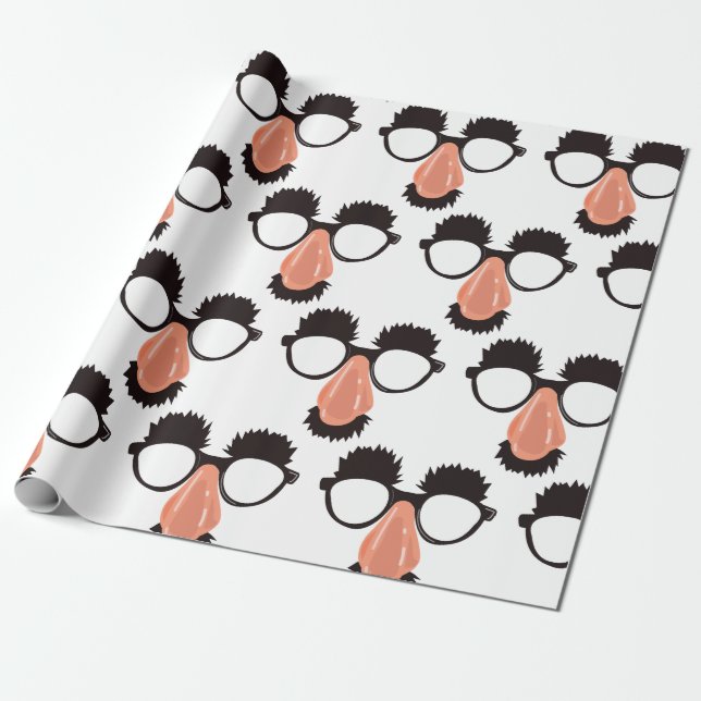 Papier Cadeau Lunettes amusantes (Déroulé)