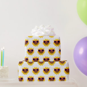 Papier Cadeau Lunettes De Soleil Sur Tournesol