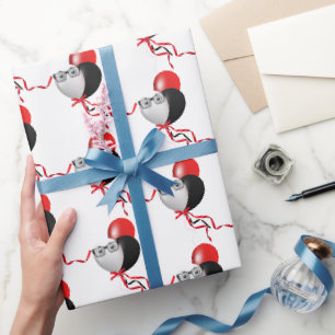 Papier Cadeau Lunettes De Vue Sur Bouquet De Balloon