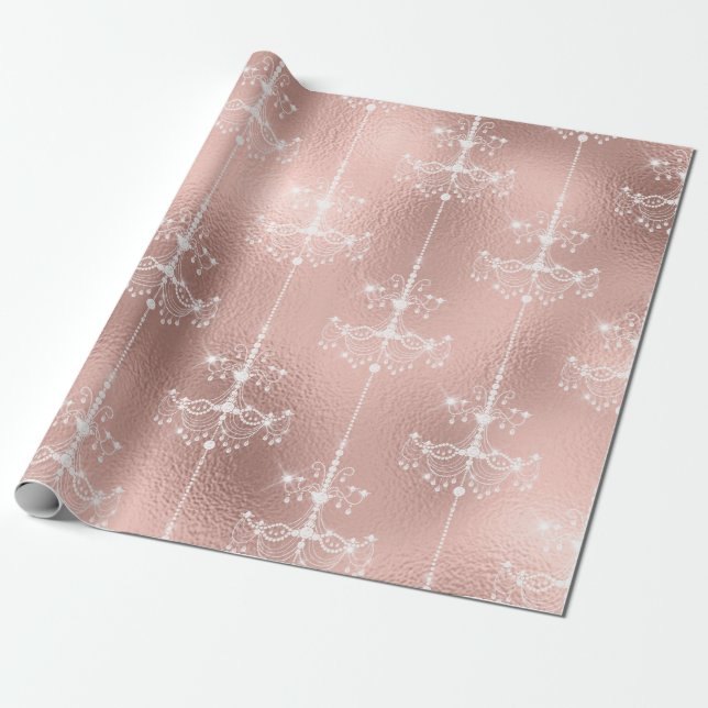 Papier Cadeau Lustre Rose Gold et Blush (Déroulé)