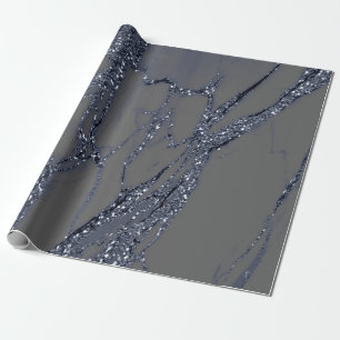 Papier Cadeau Lux bleu gris de pierre de marbre de parties