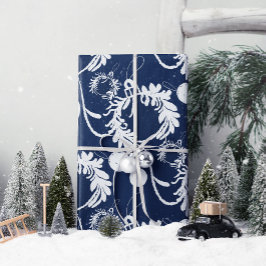 Papier Cadeau Lux Christmas Elegant Baubles on Blue