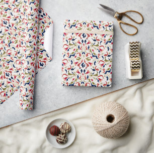 Papier Cadeau Luxe Artistique Botanique Floral Mariage Paisley