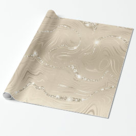 Papier Cadeau Luxe Champagne Arrière - plan Parties scintillant 