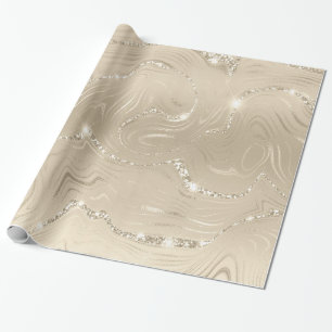 Papier Cadeau Luxe Champagne Arrière - plan Parties scintillant 