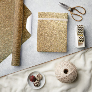 Papier Cadeau Luxe d'étincelle de parties scintillantes d'or