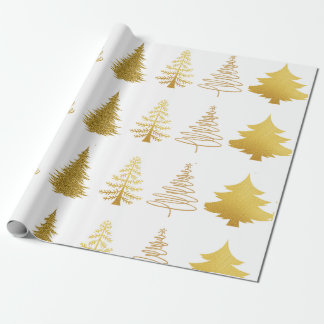 Papier Cadeau Luxe Gold Tree