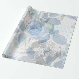 Papier Cadeau Luxe Rose bleue