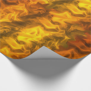Papier Cadeau Luxueux Noël au feu d'or