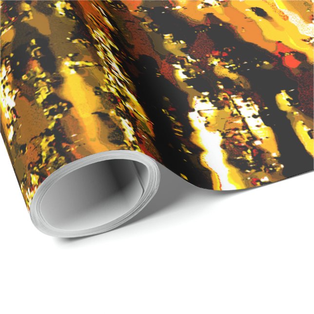 Papier Cadeau Luzes foscas de vela sob uma placa de gelo (Coin rond)