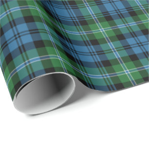 Papier Cadeau Lyon Clan Tartan Irish Plaid Motif