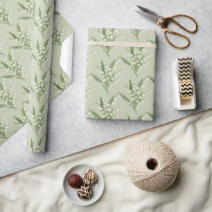 Papier Cadeau Lys de la vallée Floral