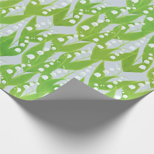 Papier Cadeau Lys de la Vallée Motif Floral (Coin)