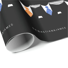 Papier Cadeau M. Et M. Deux Salles En Mariage Cravate
