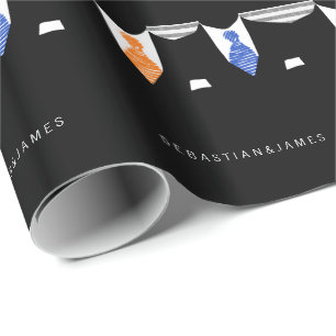 Papier Cadeau M. Et M. Deux Salles En Mariage Cravate