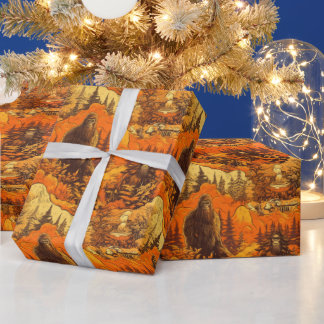 Papier Cadeau M. et Mme Bigfoot appréciant la nature