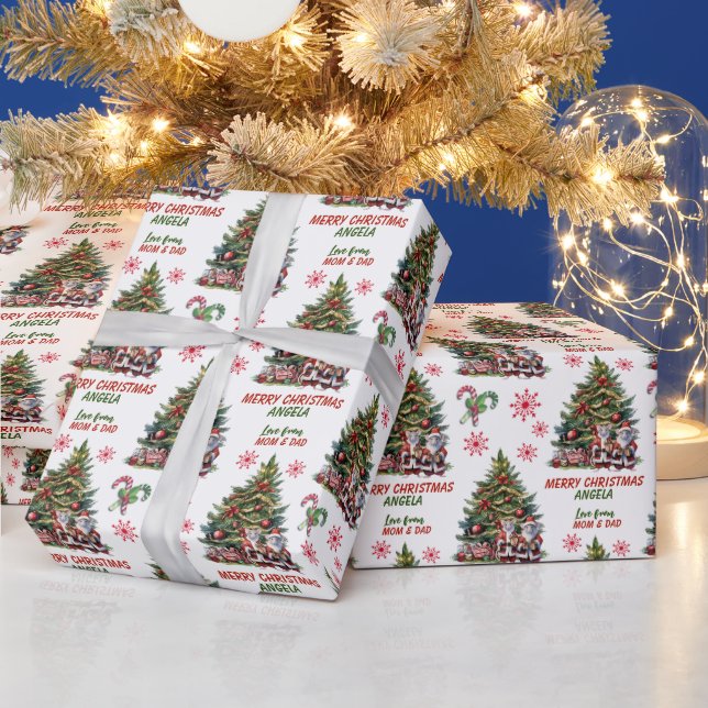 Papier Cadeau M. et Mme Mouse Arbre de Noël Enfants (Vacances)