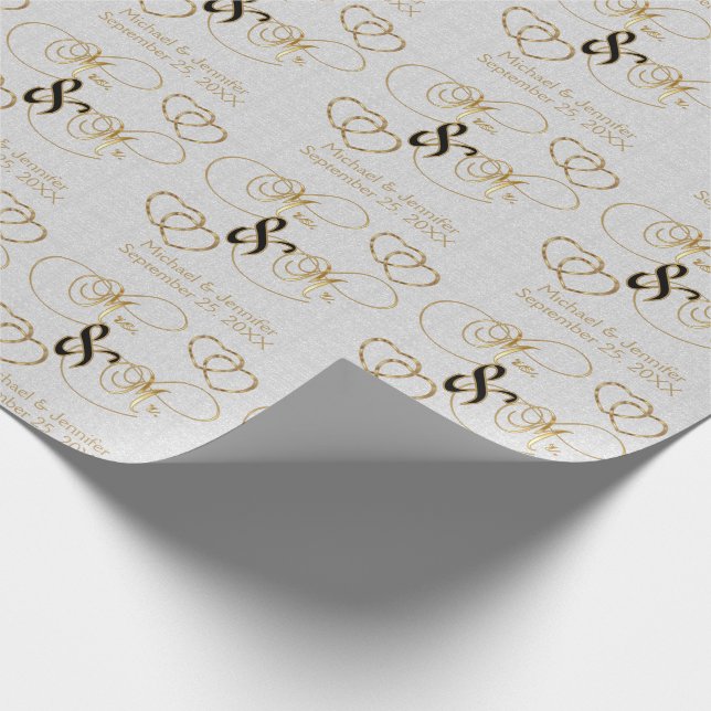 Papier Cadeau M. & Mme - Personnalisé (Coin)