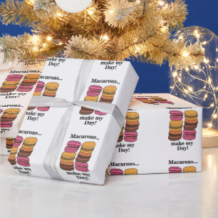 Papier Cadeau Macaron Chef pâtisserie sucrée Anniversaire