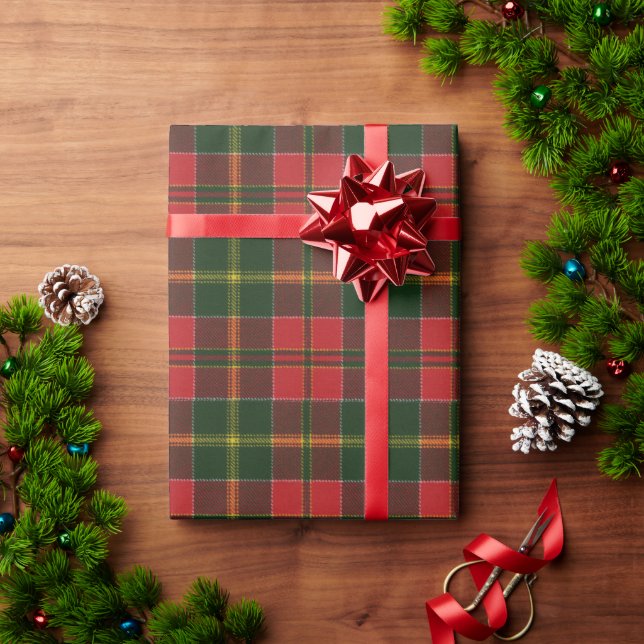 Papier Cadeau MacDonald du clan moderne de Kingsburgh Tartan (Cadeau de vacances)
