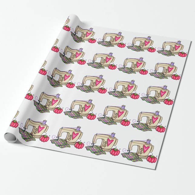 Papier Cadeau Machine à coudre (Déroulé)