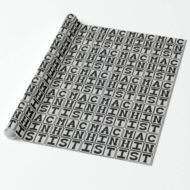 Papier Cadeau Machiniste, opérateur de machine (Déroulé)