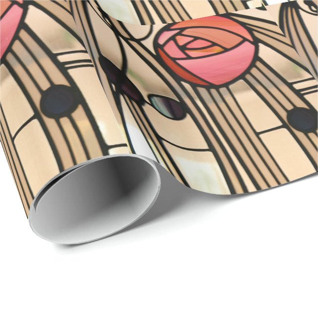 Papier Cadeau Mackintosh - Fenêtre en verre tendu (Coin rond)